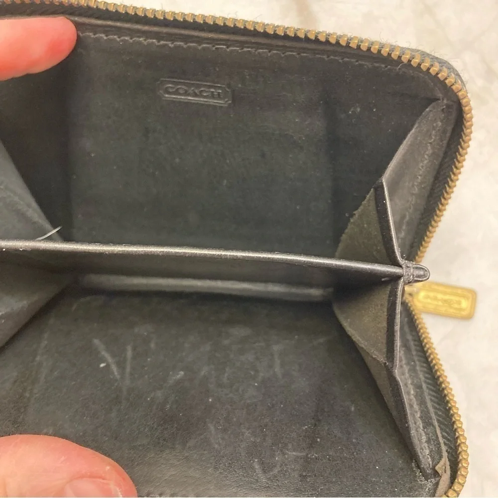 Coach black leather Sonoma wallet rare